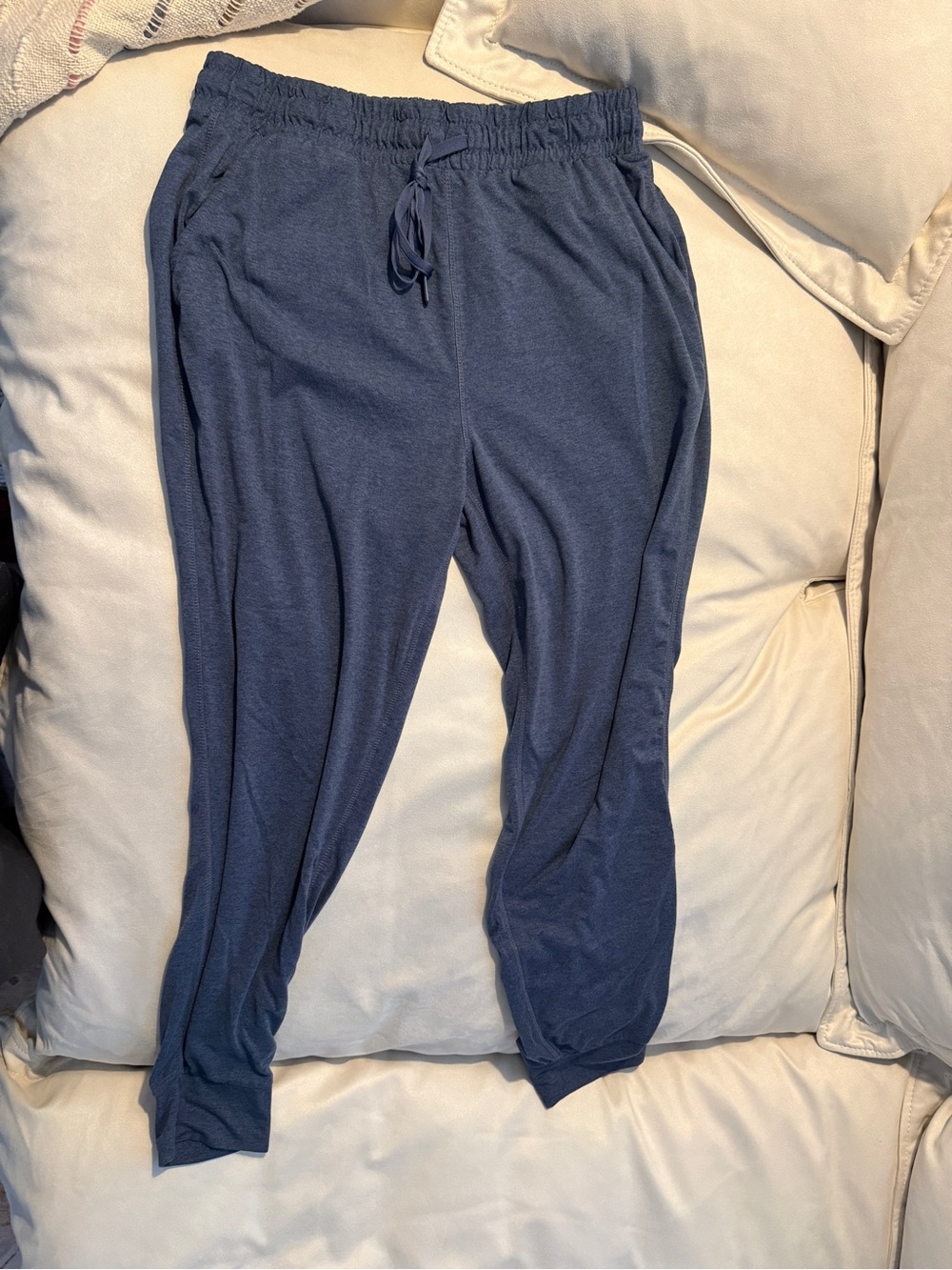 Women's Recreation Navy Drawstring Jogger Pants with Elastic Waist